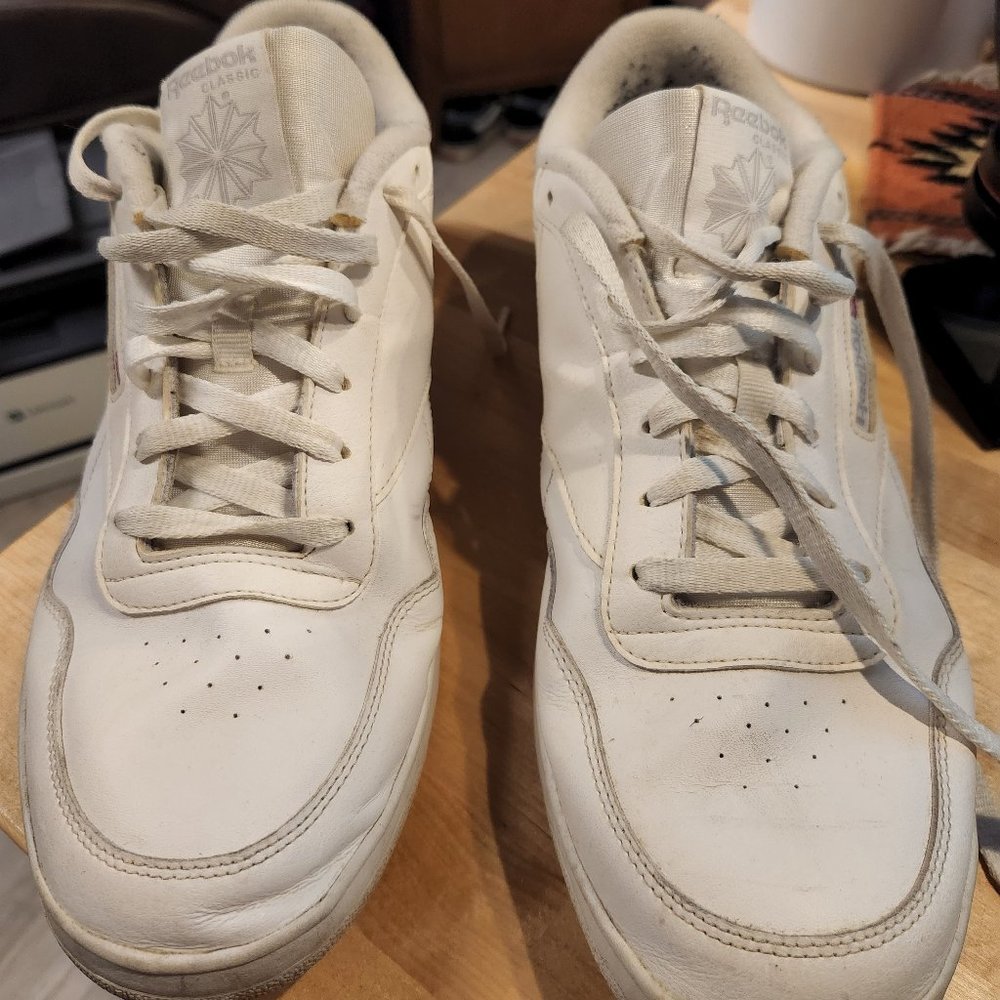Reebok Classics, All White, Size 14